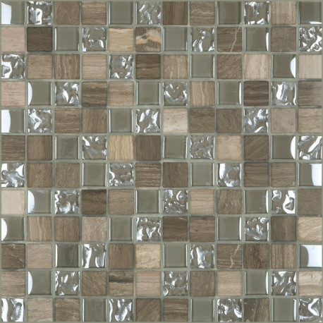 mosaique en pierre naturelle, carrelage mosaique, brun, carrelage sur filet, salle de bain, douche, Tilestone